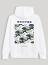Celio Fehér Celio Hokusai kapucnis pulóver