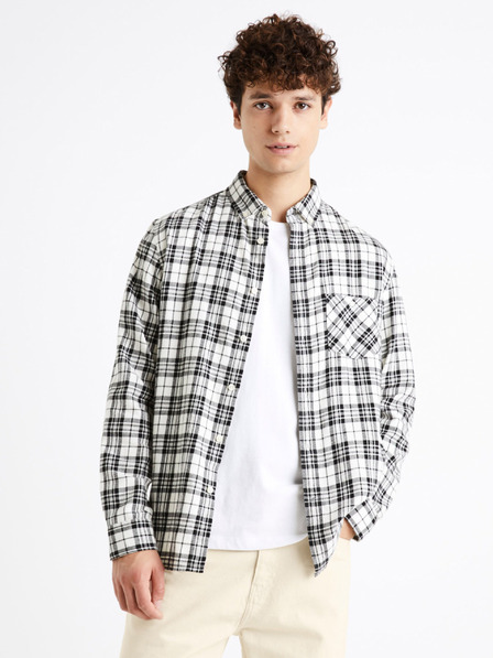 Celio Celio Canewto fekete kockás flanel ing