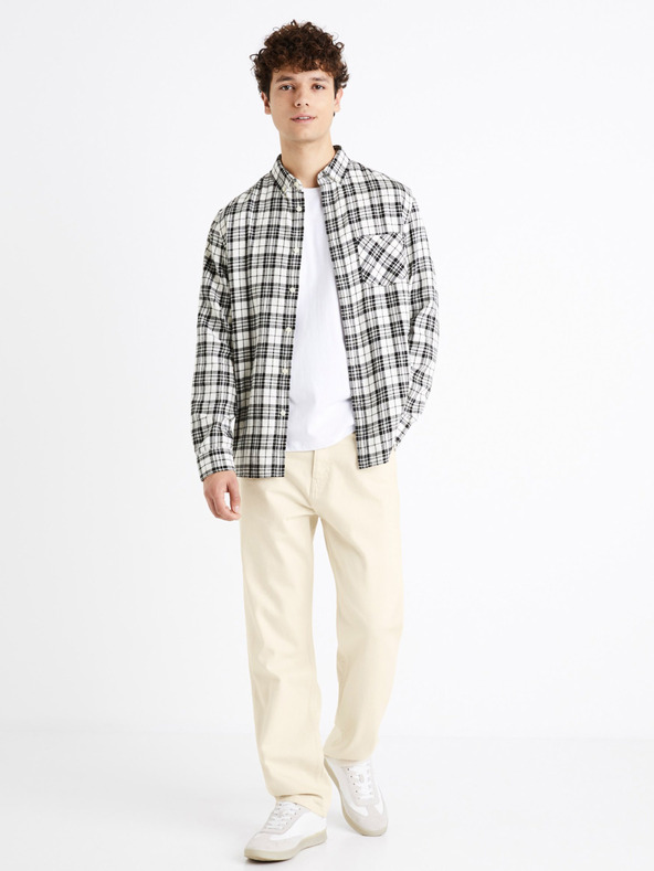 Celio Celio Canewto fekete kockás flanel ing