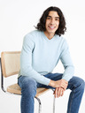 Celio Világoskék férfi Celio Decotonv pulóver