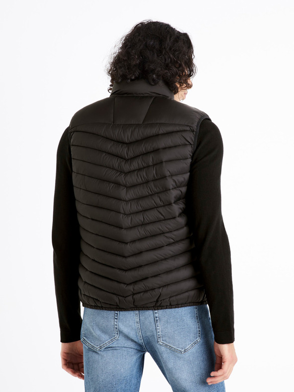 Celio Fekete férfi steppelt mellény Celio Dulock