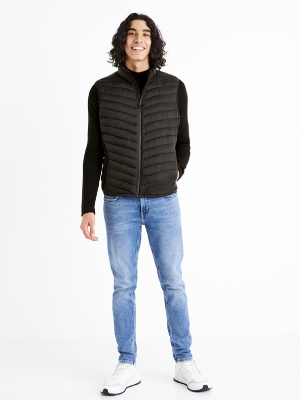 Celio Fekete férfi steppelt mellény Celio Dulock
