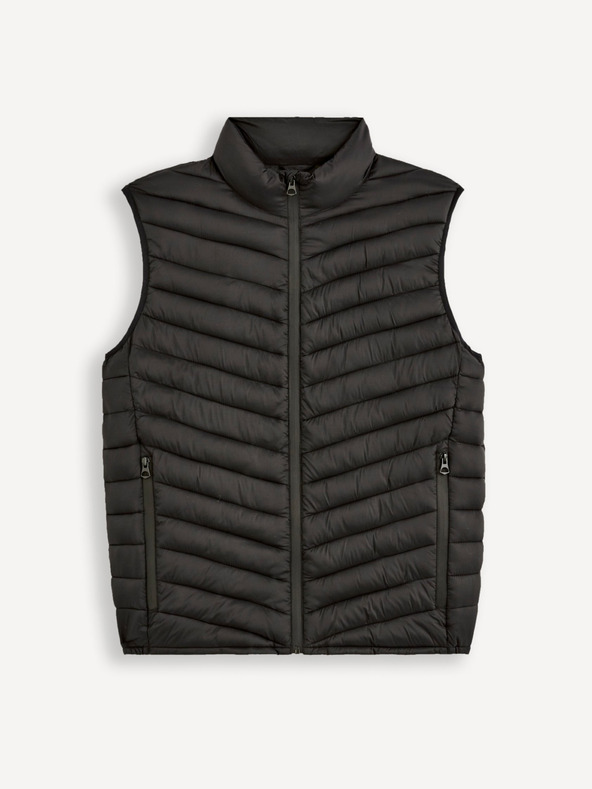 Celio Fekete férfi steppelt mellény Celio Dulock