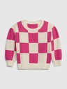 GAP Baby pulóver sakktáblás mintával GAP