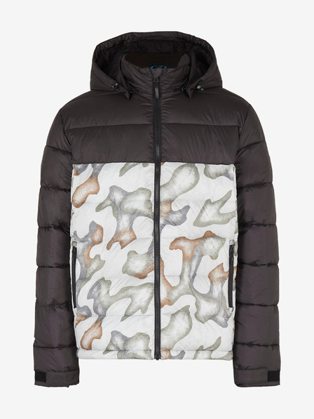 O'Neill Férfi fehér-fekete mintás télikabát O'Neill O'RIGINALS PUFFER JACKET O'Neill O'RIGINALS PUFFER JACKET férfi télikabát