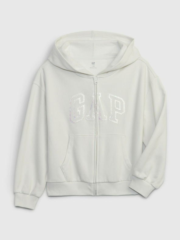 GAP Gyerek pulóver logóval és fleece béléssel GAP