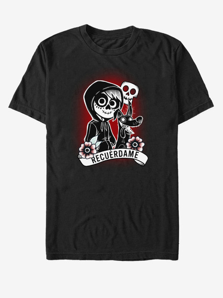 ZOOT.Fan Fekete unisex póló ZOOT.Fan Recuerdame Tattoo Pixar