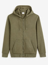 Celio Khaki színű férfi kapucnis Celio Fepiquet kapucnis pulóver