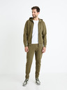 Celio Khaki színű férfi kapucnis Celio Fepiquet kapucnis pulóver