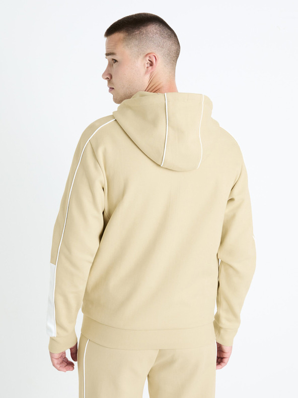 Celio Bézs férfi kapucnis pulóver Celio Fefada