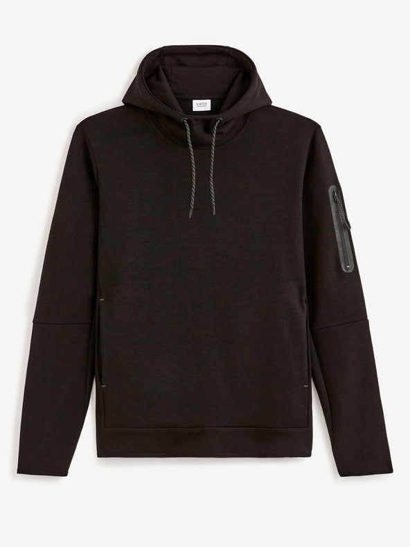 Celio Fekete férfi kapucnis pulóver Celio Feyokehood