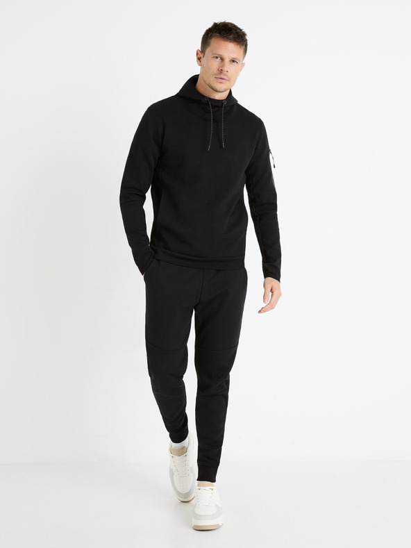 Celio Fekete férfi kapucnis pulóver Celio Feyokehood