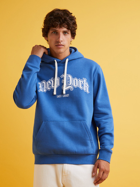 Celio Kék férfi kapucnis pulóver Celio Fecago