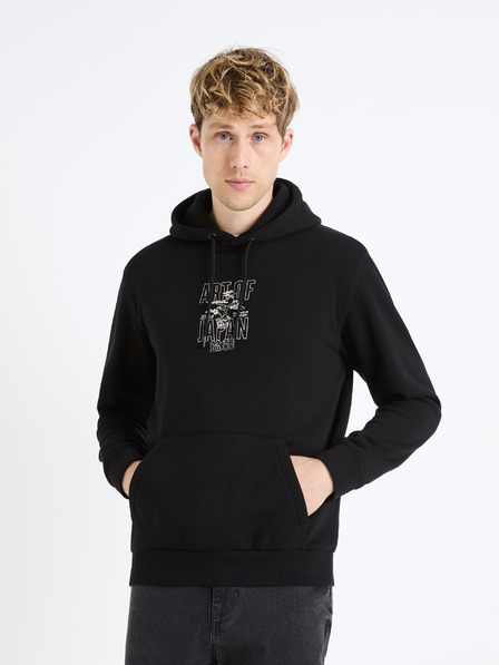 Celio Fekete férfi kapucnis pulóver Celio Fejabowl