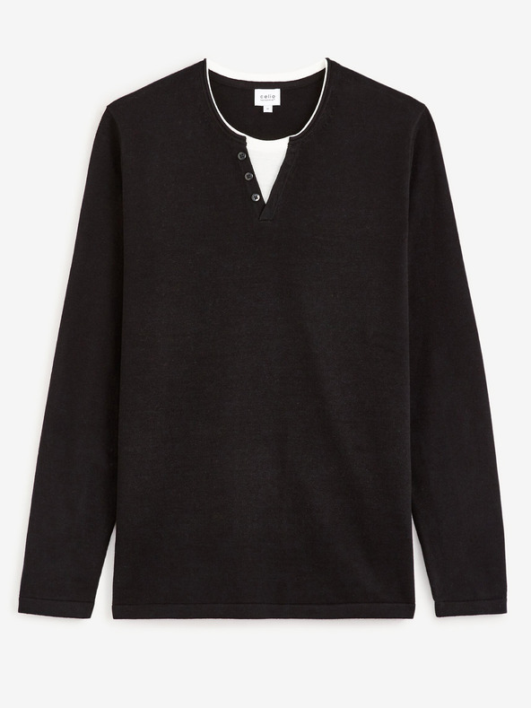 Celio Fekete férfi pulóver Celio Felano