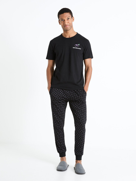 Celio Fekete férfi mintás pizsama Celio Fipyauber