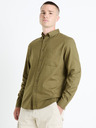 Celio Khaki színű férfi ing Celio Farobone2