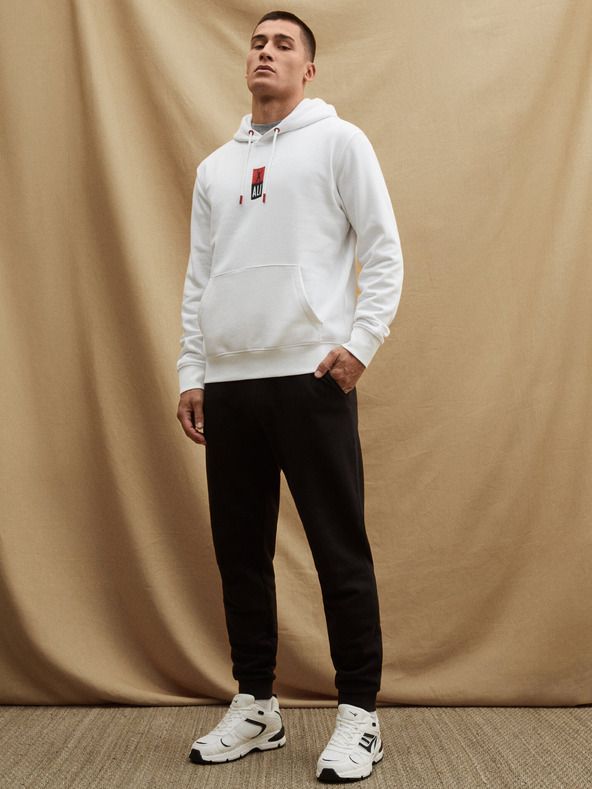 Celio Fehér férfi kapucnis pulóver Celio Muhammad Ali