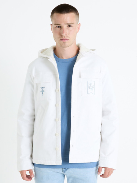 Celio Fehér férfi télikabát műszőrmével Celio Fullmetal Alchemist