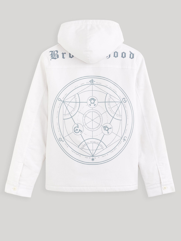 Celio Fehér férfi télikabát műszőrmével Celio Fullmetal Alchemist
