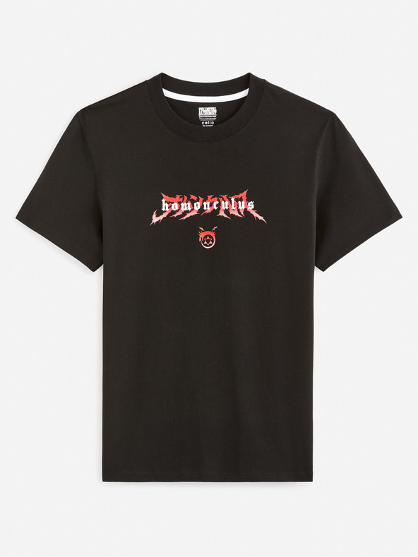 Celio Fekete férfi póló Celio Fullmetal Alchemist