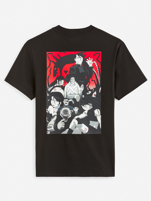 Celio Fekete férfi póló Celio Fullmetal Alchemist