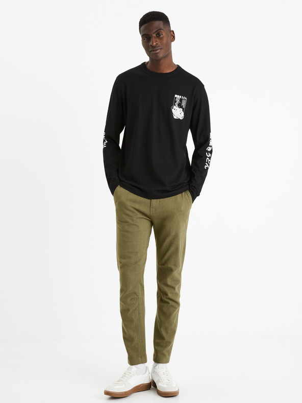Celio Khaki színű férfi rövidnadrág Celio Fodamso
