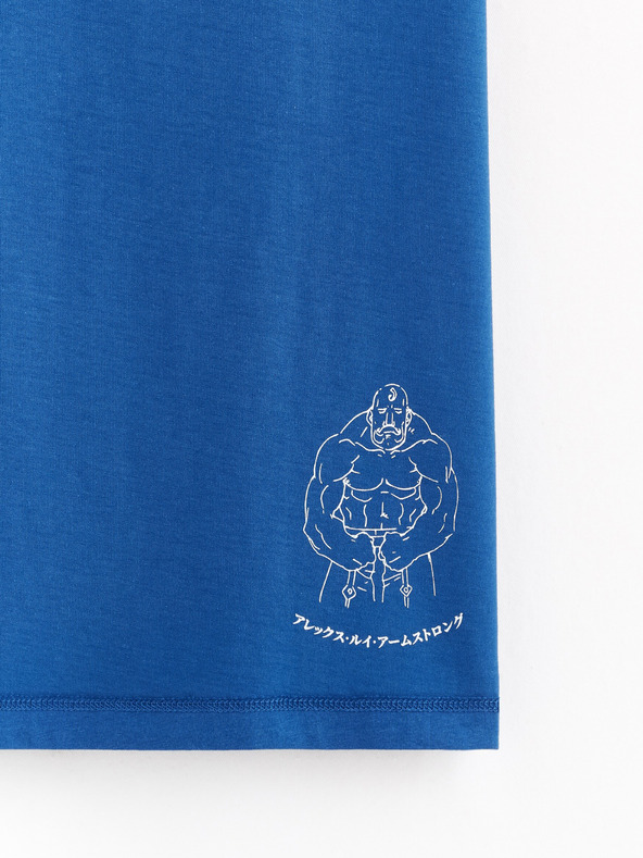 Celio Celio Fullmetal Alchemist kék férfi póló