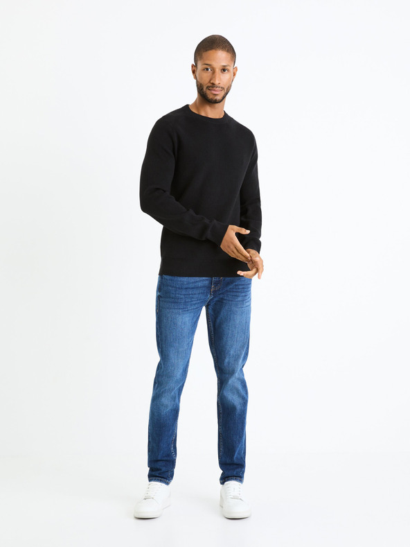 Celio Fekete férfi alap pulóver Celio Femoon