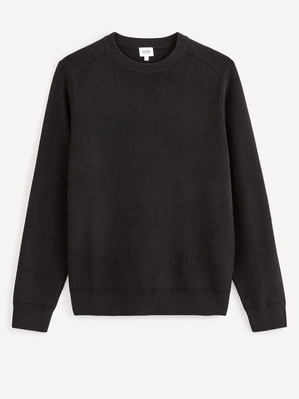 Celio Fekete férfi alap pulóver Celio Femoon