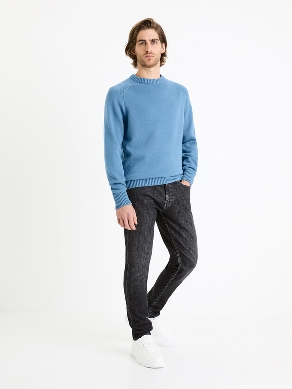 Celio Kék férfi alap pulóver Celio Febasic