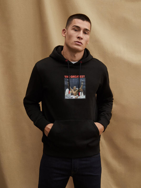 Celio Fekete férfi kapucnis pulóver Celio Muhammad Ali