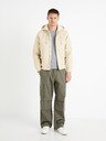 Celio Celio Fuhoodie krémszínű férfi műszőrme dzseki Celio Fuhoodie