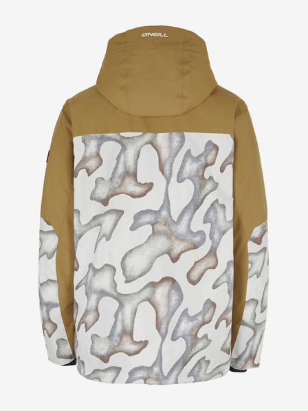O'Neill Krémszínű és mustárszínű férfi O'Neill Texture sí/snowboard dzseki