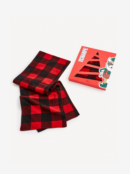 Celio Fekete és piros férfi kockás sál Celio