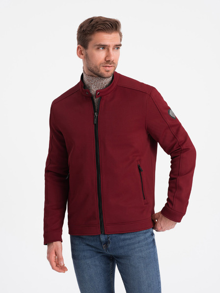 Ombre Clothing Férfi bordó könnyű dzseki Ombre Clothing BIKER BIKER