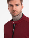 Ombre Clothing Férfi bordó könnyű dzseki Ombre Clothing BIKER BIKER