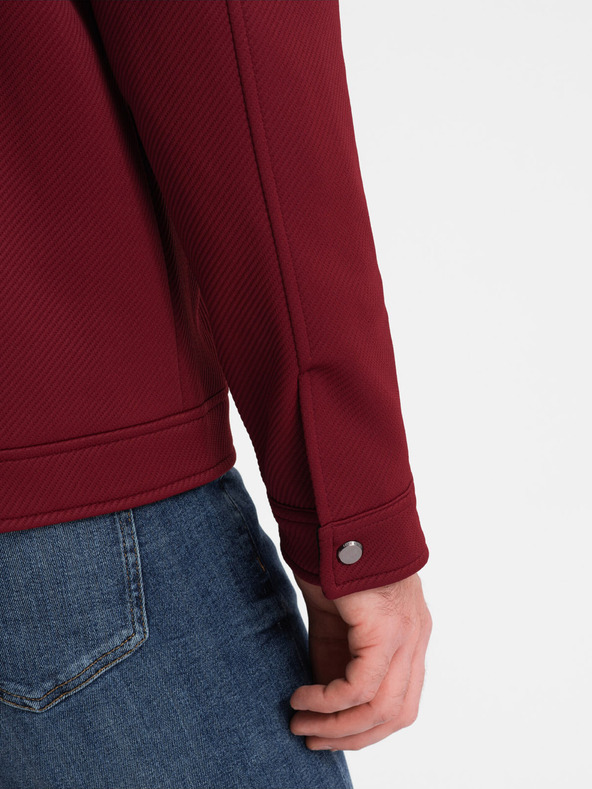 Ombre Clothing Férfi bordó könnyű dzseki Ombre Clothing BIKER BIKER