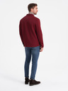 Ombre Clothing Férfi bordó könnyű dzseki Ombre Clothing BIKER BIKER