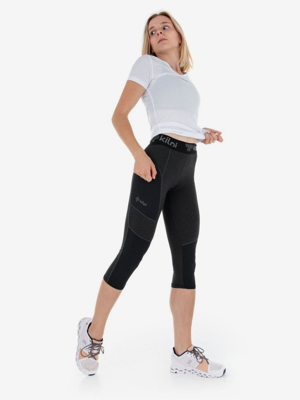 Kilpi Fekete női háromnegyedes sport leggings Kilpi ROZARKA