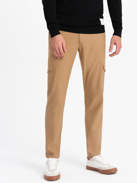 Ombre Clothing Világosbarna férfi cargo nadrág Ombre ruházat
