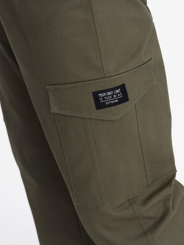 Ombre Clothing Sötétzöld férfi cargo nadrág Ombre Ruházat