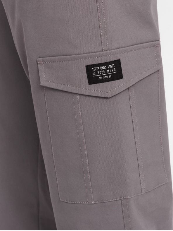 Ombre Clothing Szürke Férfi Cargónadrág Ombre ruházat