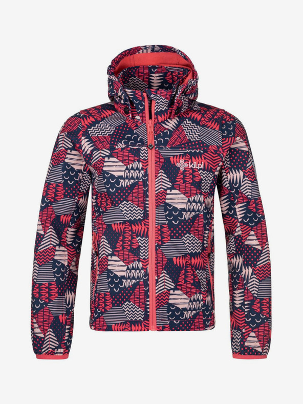 Kilpi Kék és rózsaszínű, mintás lány softshell dzseki KILPI RAVIA