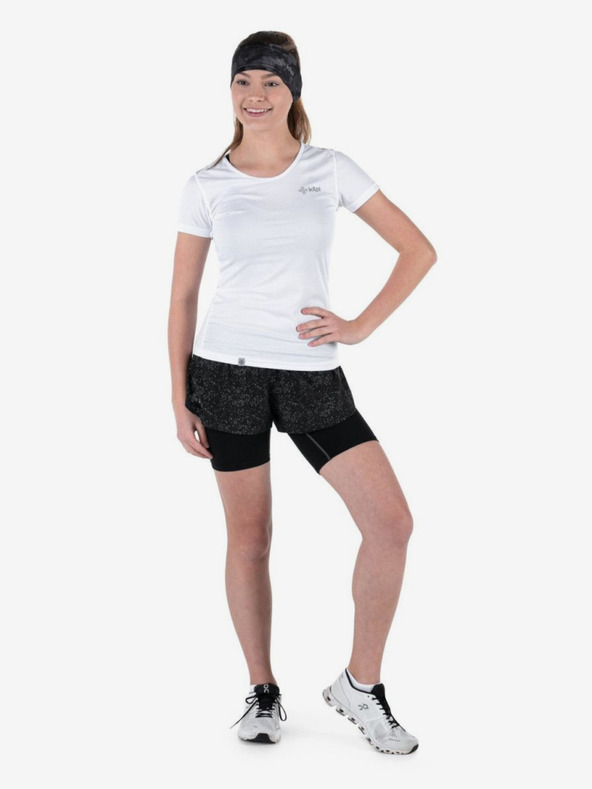 Kilpi Fekete női mintás 2in1 futónadrág Kilpi BERGEN