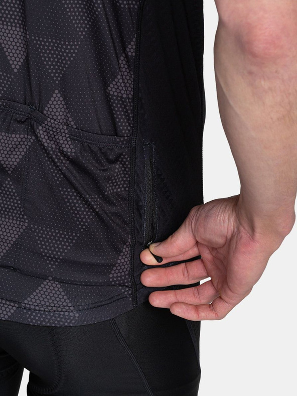 Kilpi Fekete férfi mintás kerékpáros trikó Kilpi SALETTA-M