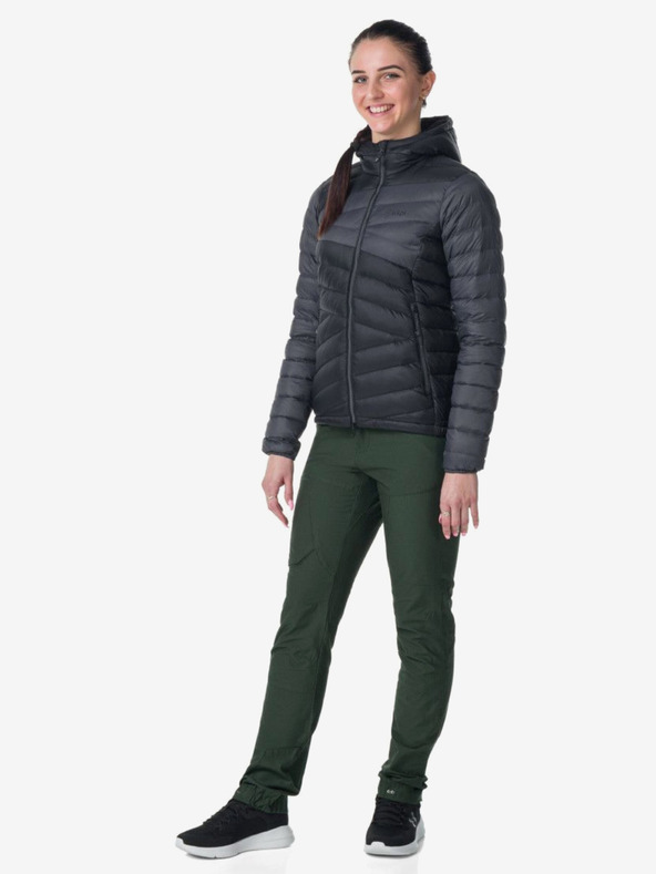 Kilpi Szürke és fekete női Kilpi PYRAMIDEN pehelypaplan kabát