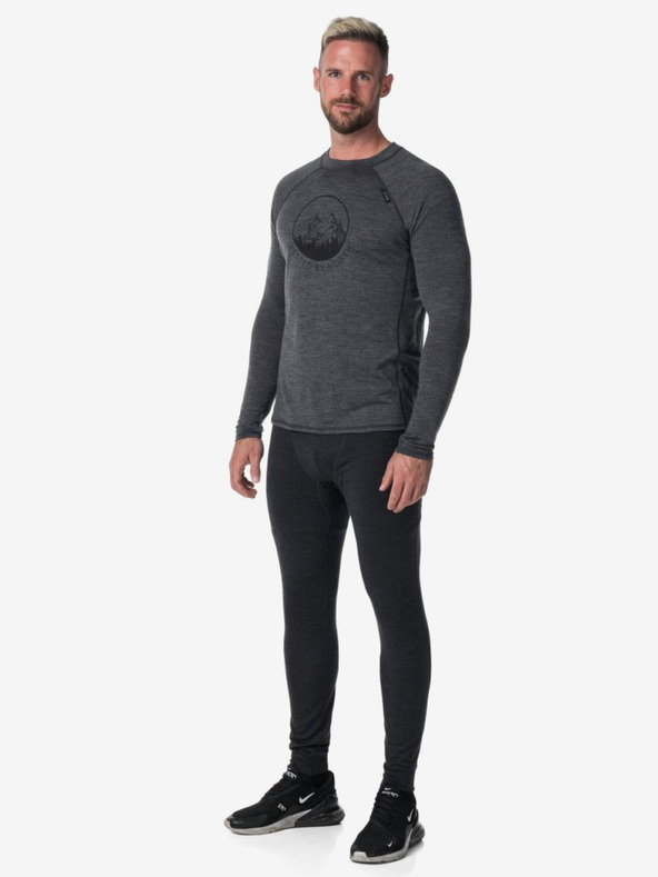 Kilpi Fekete férfi merinói gyapjú sportleggings Kilpi MAVORA BOTTOM MAVORA BOTTOM