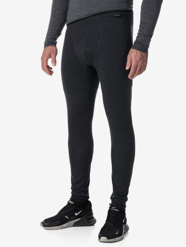 Kilpi Fekete férfi merinói gyapjú sportleggings Kilpi MAVORA BOTTOM MAVORA BOTTOM