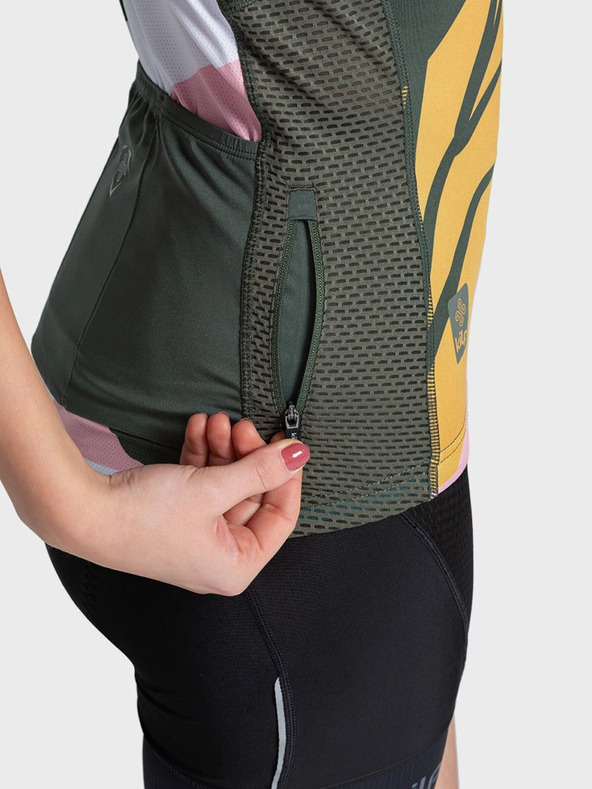 Kilpi Zöld és rózsaszín női cipzáras sportpóló Kilpi RITAEL